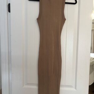 Good American Tan Midi Dress